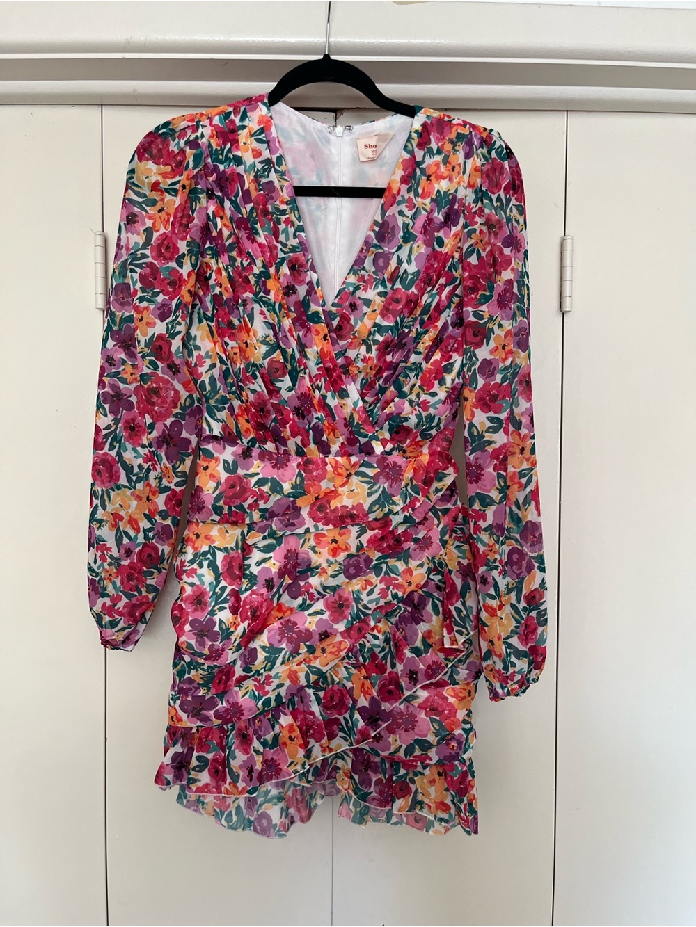 Showpo Kids Floral Wrap Dress in Pink, Purple and Yellow